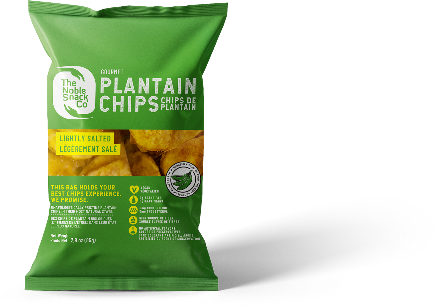 Noble Snacks plantain chips (unripe)